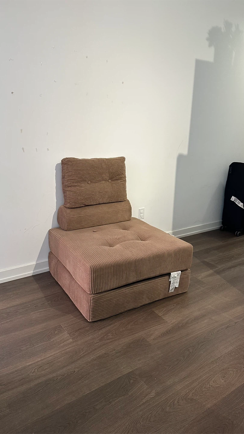 Brown Corduroy Floor Chair - photo 2