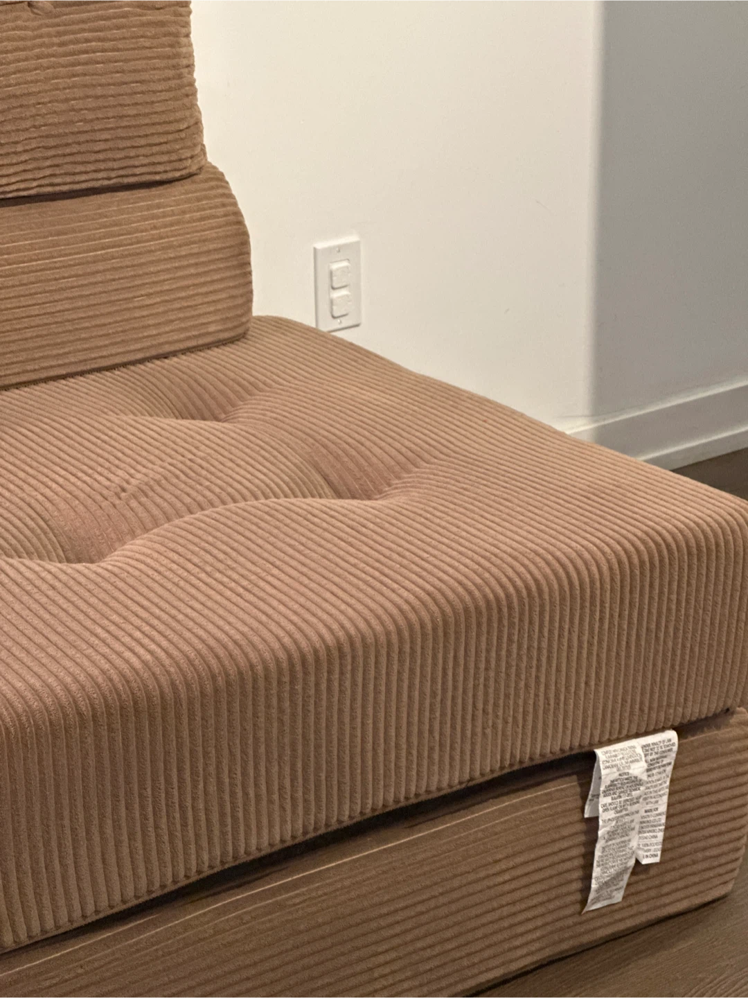 Brown Corduroy Floor Chair - photo 3