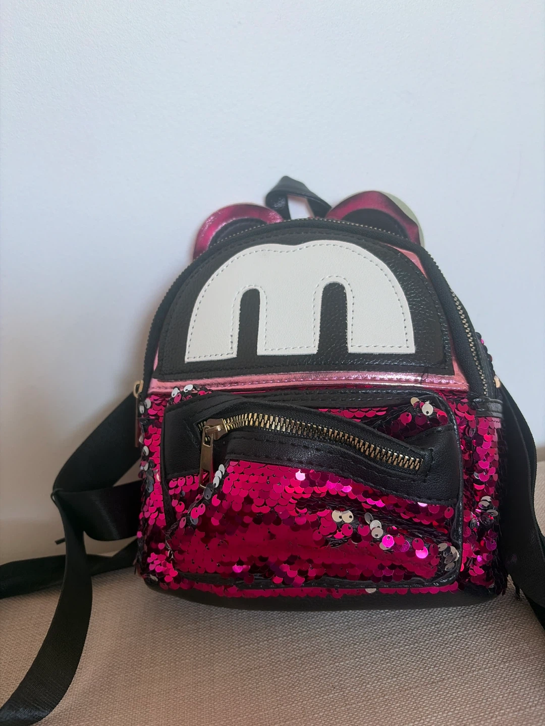 Pink Sequin Mini Backpack