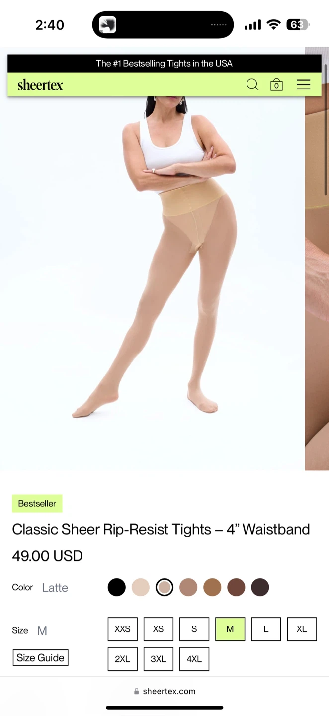 Sheertex Classic Sheer Rip-Resist Tights