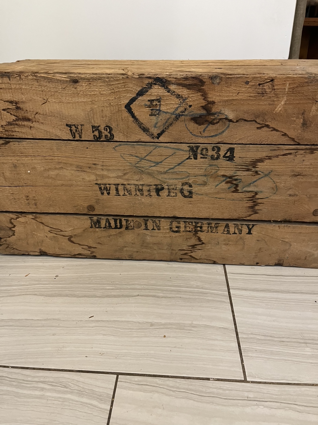 Vintage Made in Germany Wooden Crate - photo 5