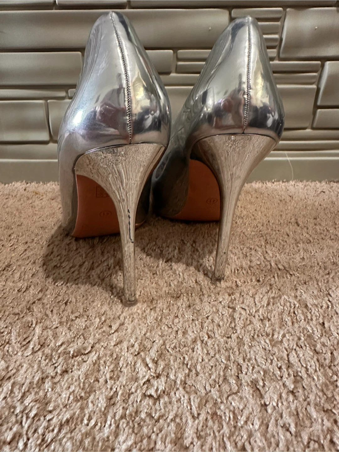Silver Pointed Toe Stiletto Pumps - photo 2