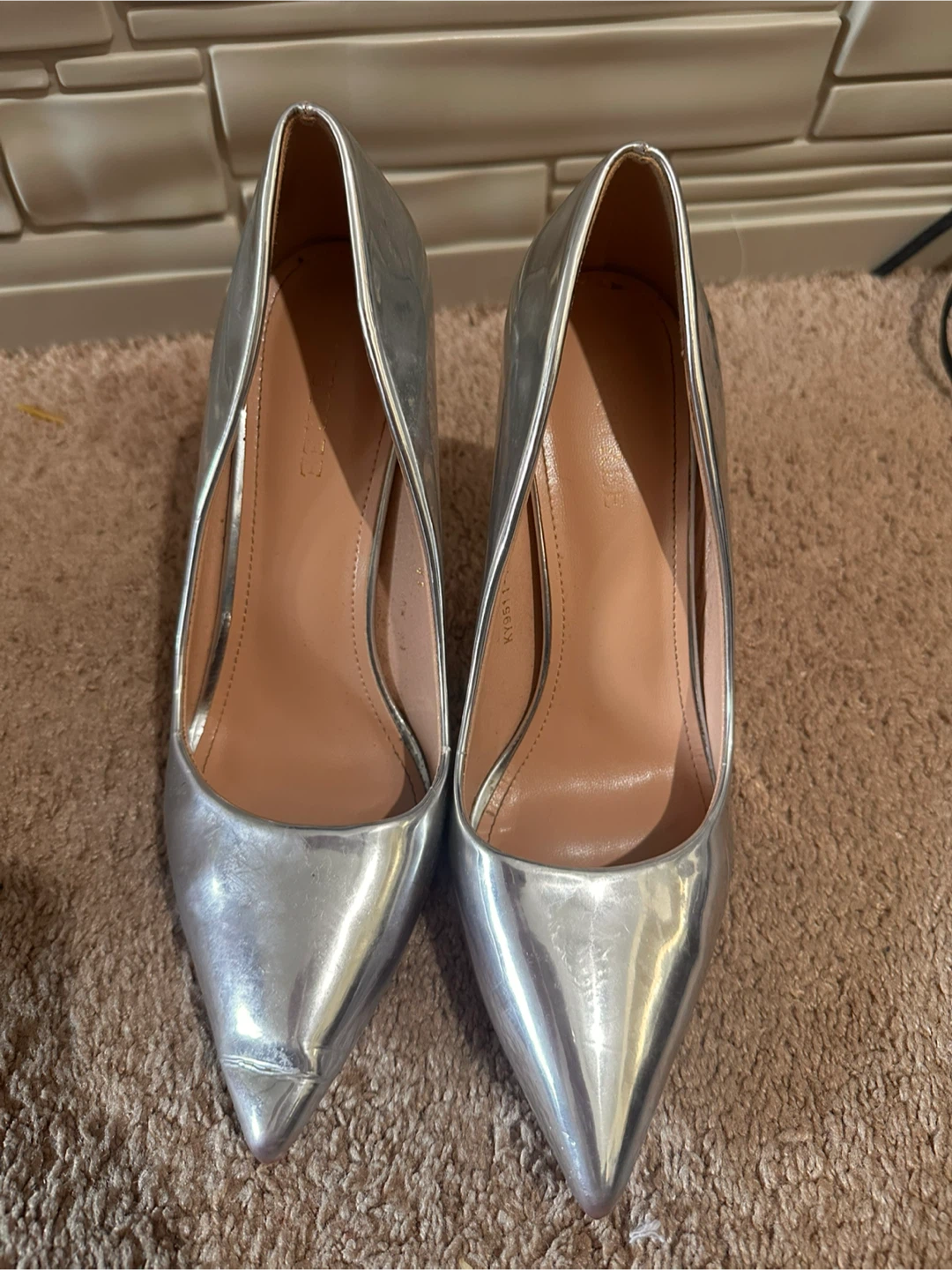 Silver Pointed Toe Stiletto Pumps - photo 3