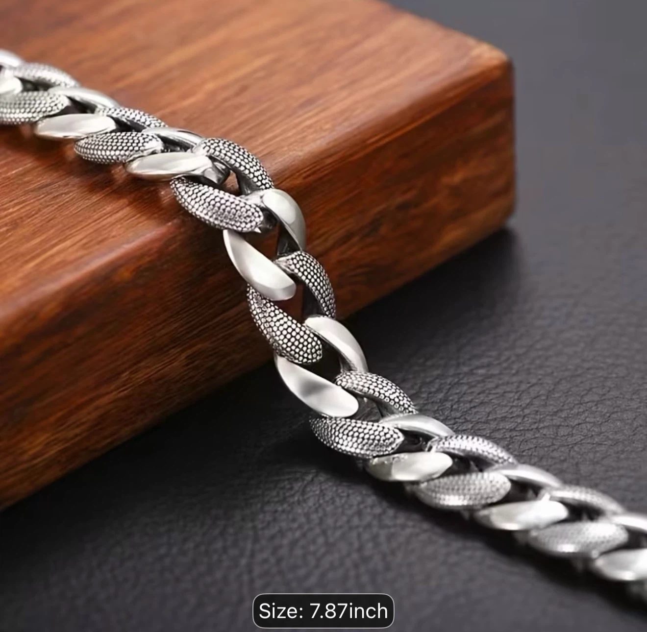 Cuban Link Style Chain Bracelet - photo 2