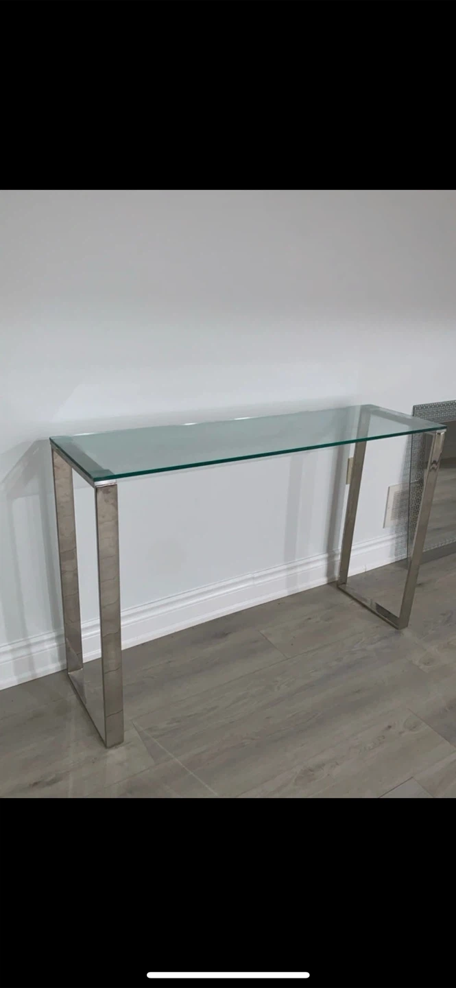Modern Glass & Chrome Table