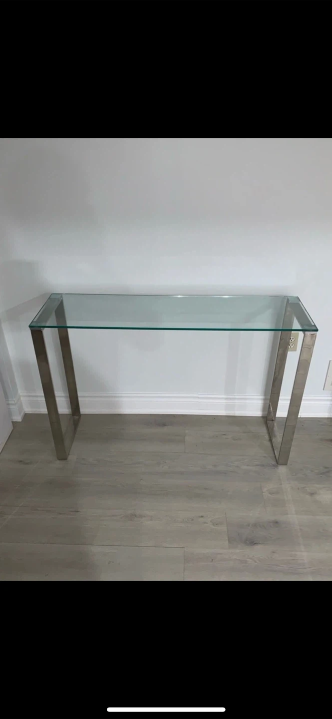 Modern Glass & Chrome Table - photo 3