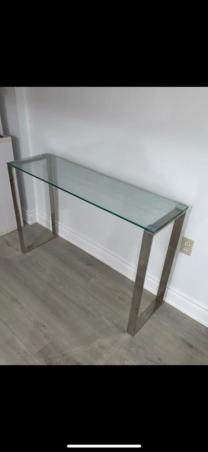 Modern Glass & Chrome Table - photo 4