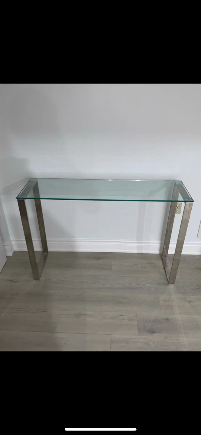 Modern Glass & Chrome Table - photo 5