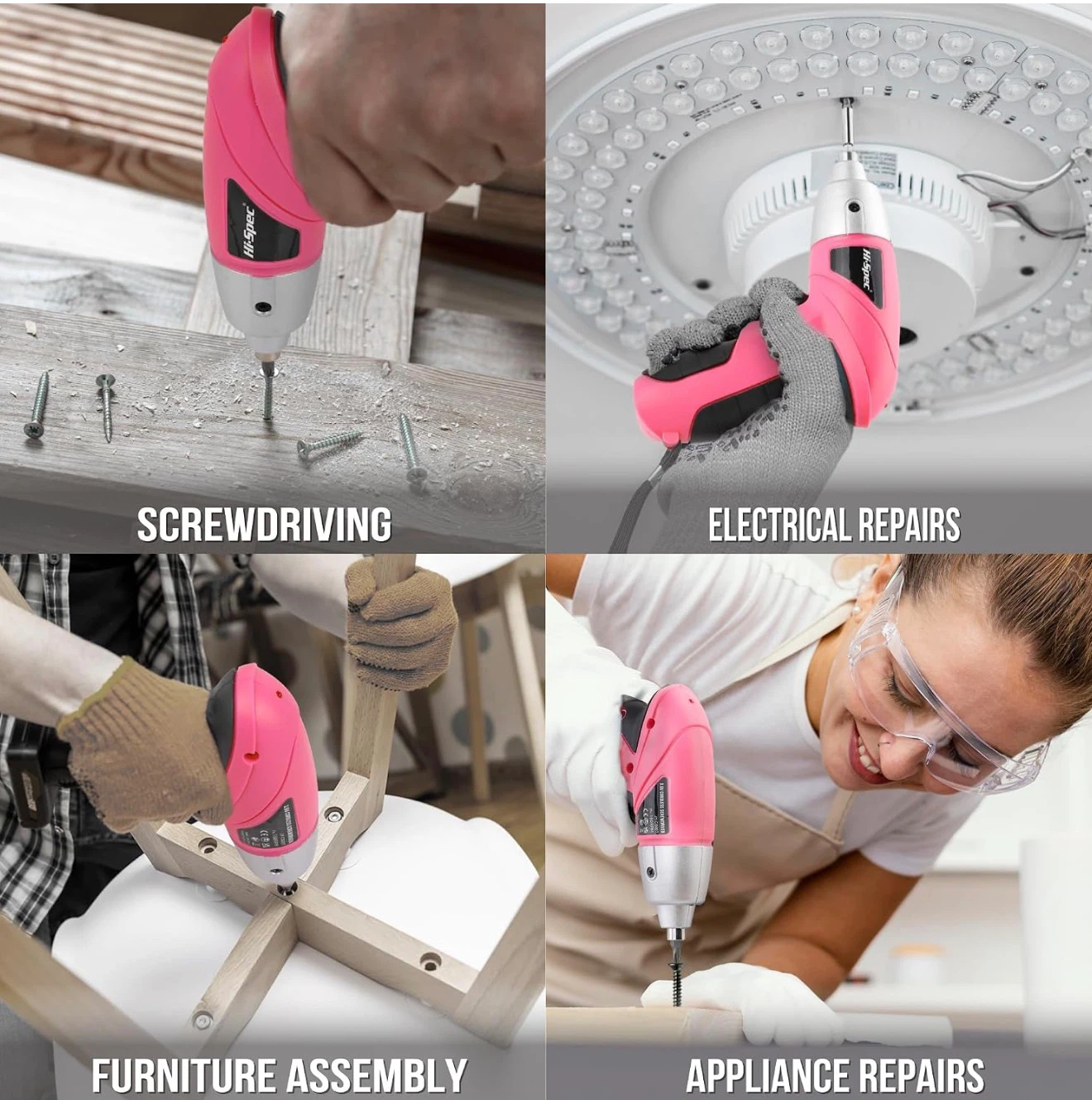 Hi-Spec 3.6V Pink Electric Cordless Screwdriver - photo 5