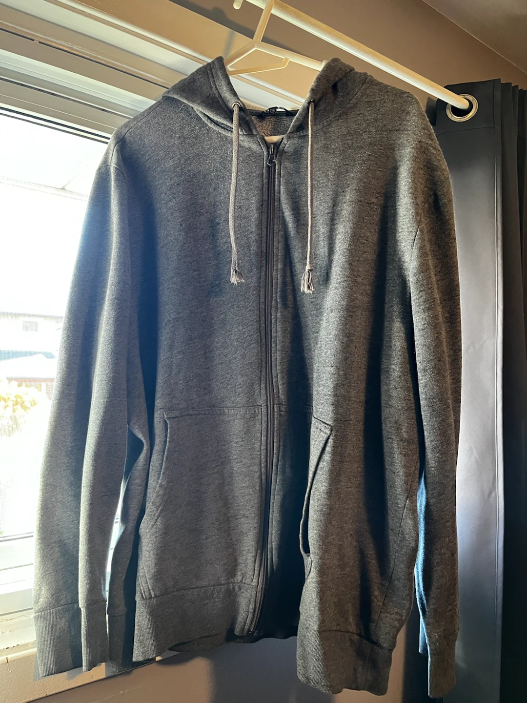 Grey Zip-Up Hoodie