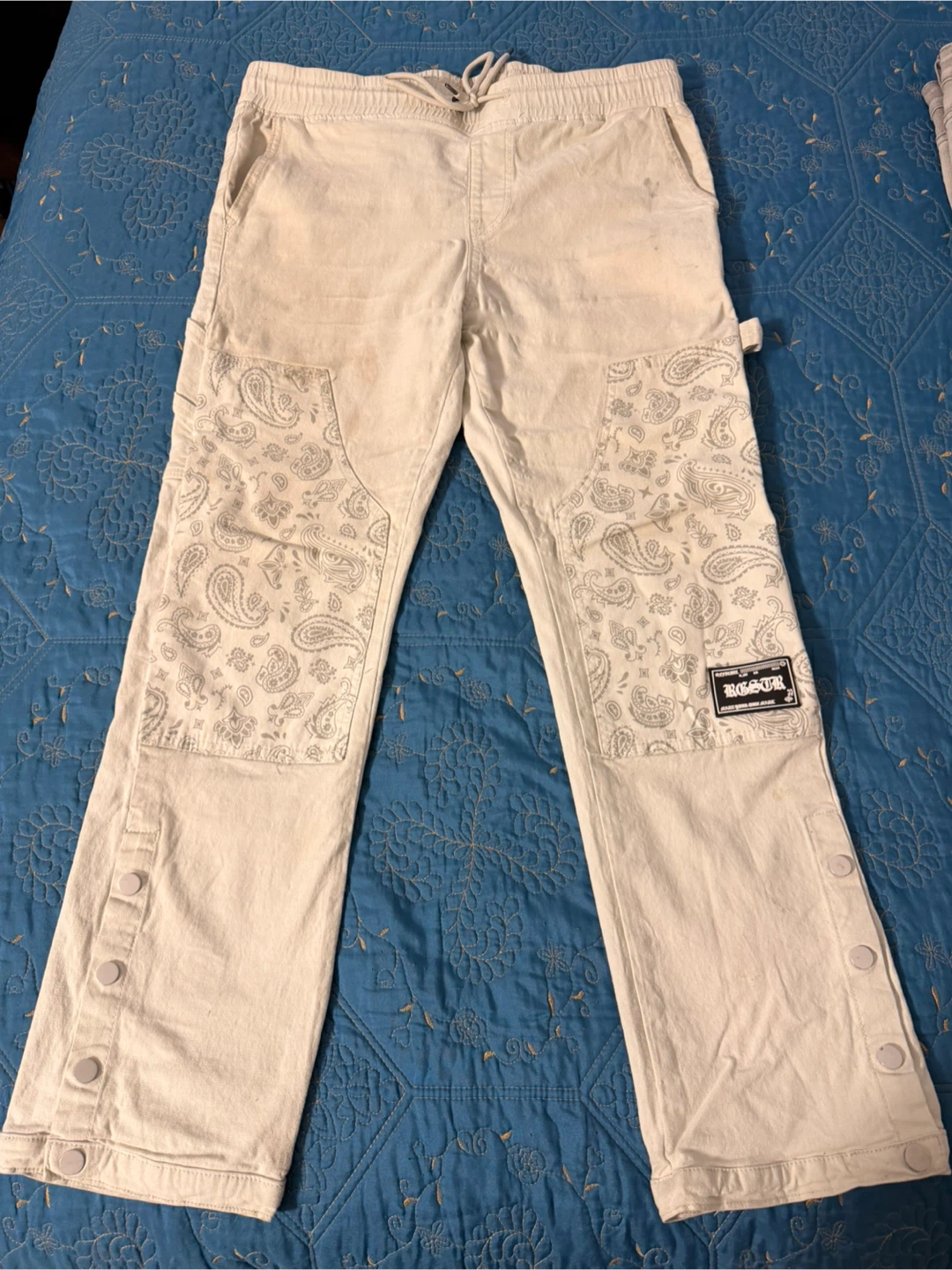RGSTR Cream Paisley Jogger Pants