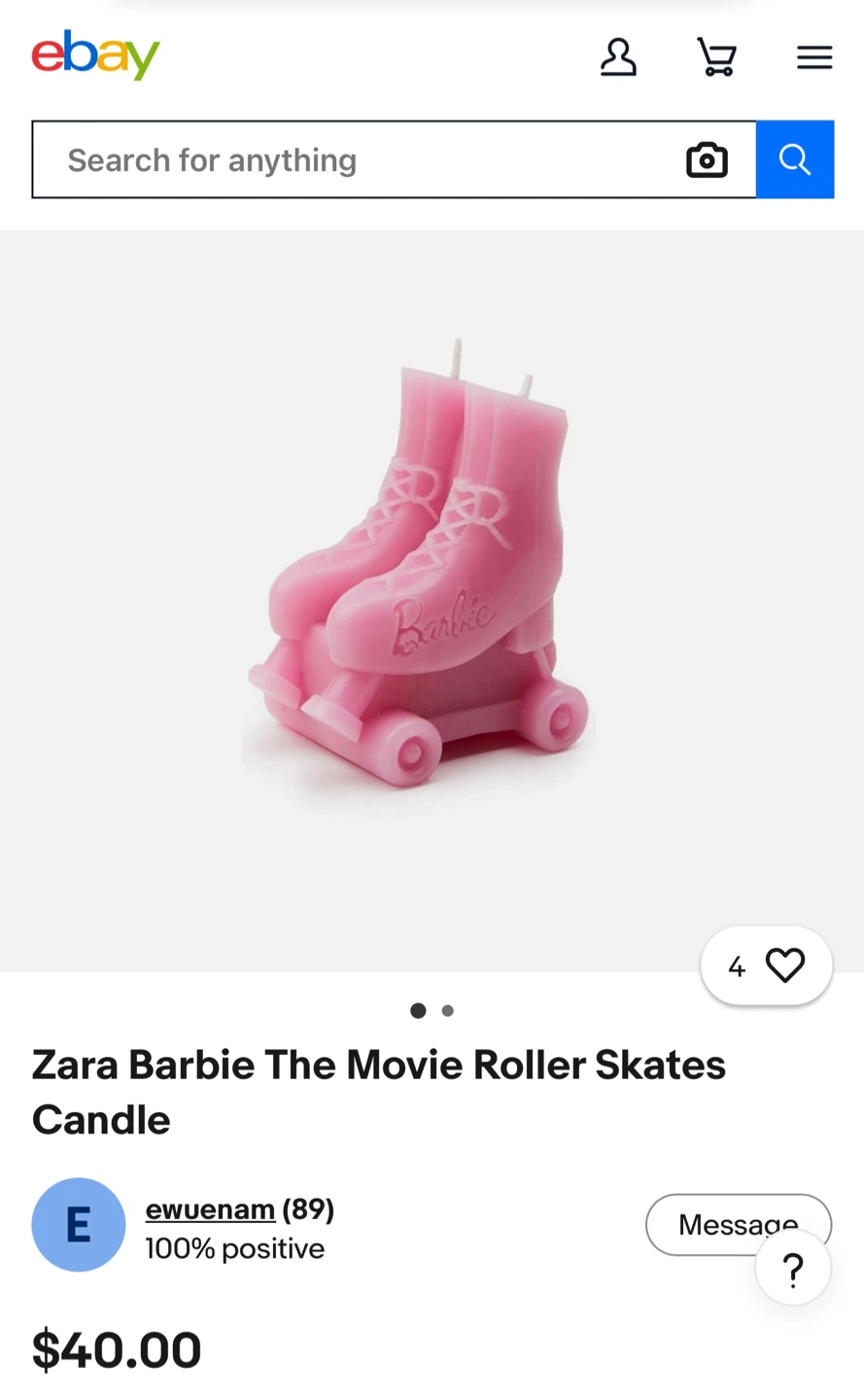 Zara Barbie The Movie Roller Skate Candle - photo 3