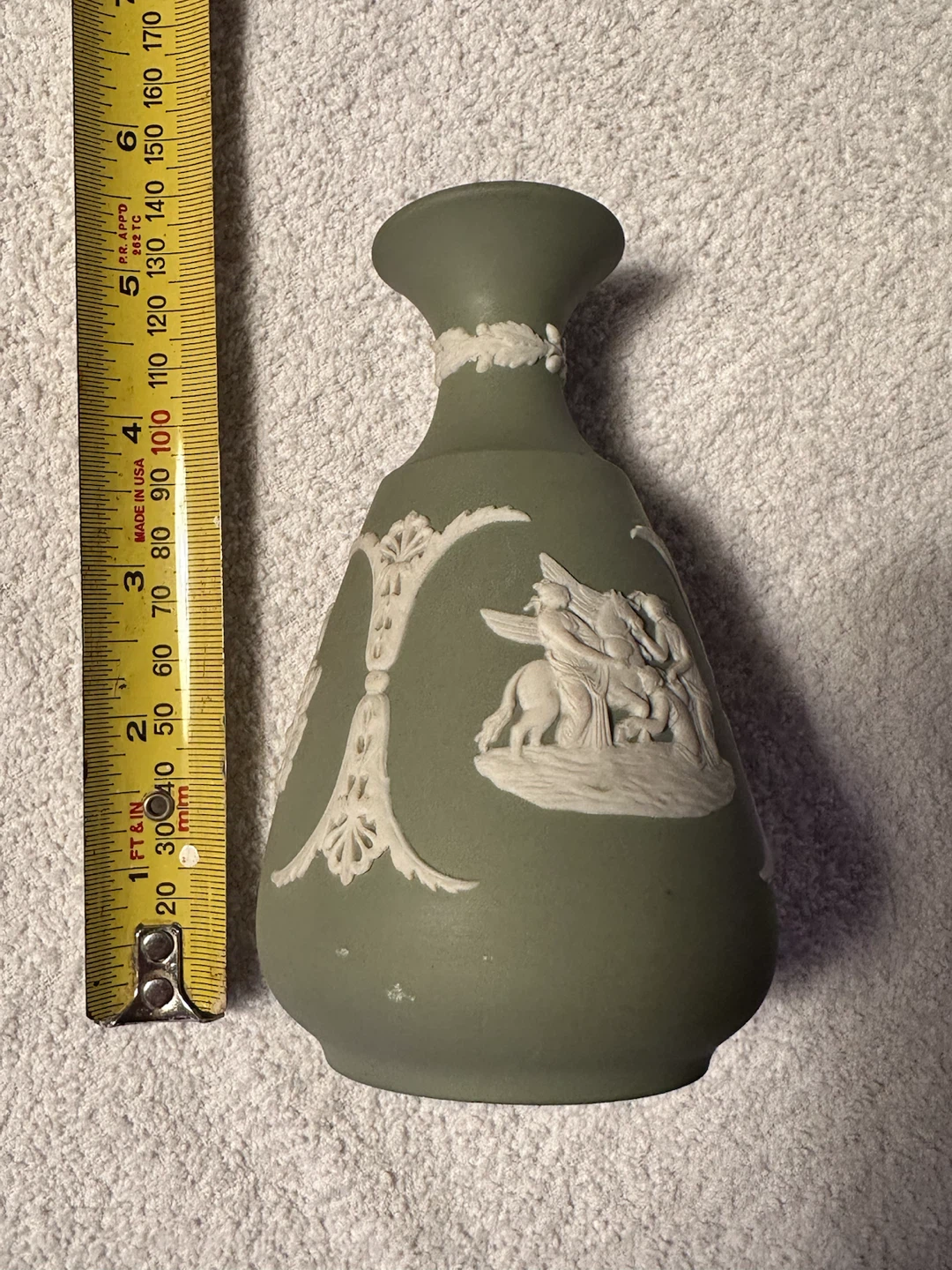 Wedgwood Sage Green Jasperware Vase