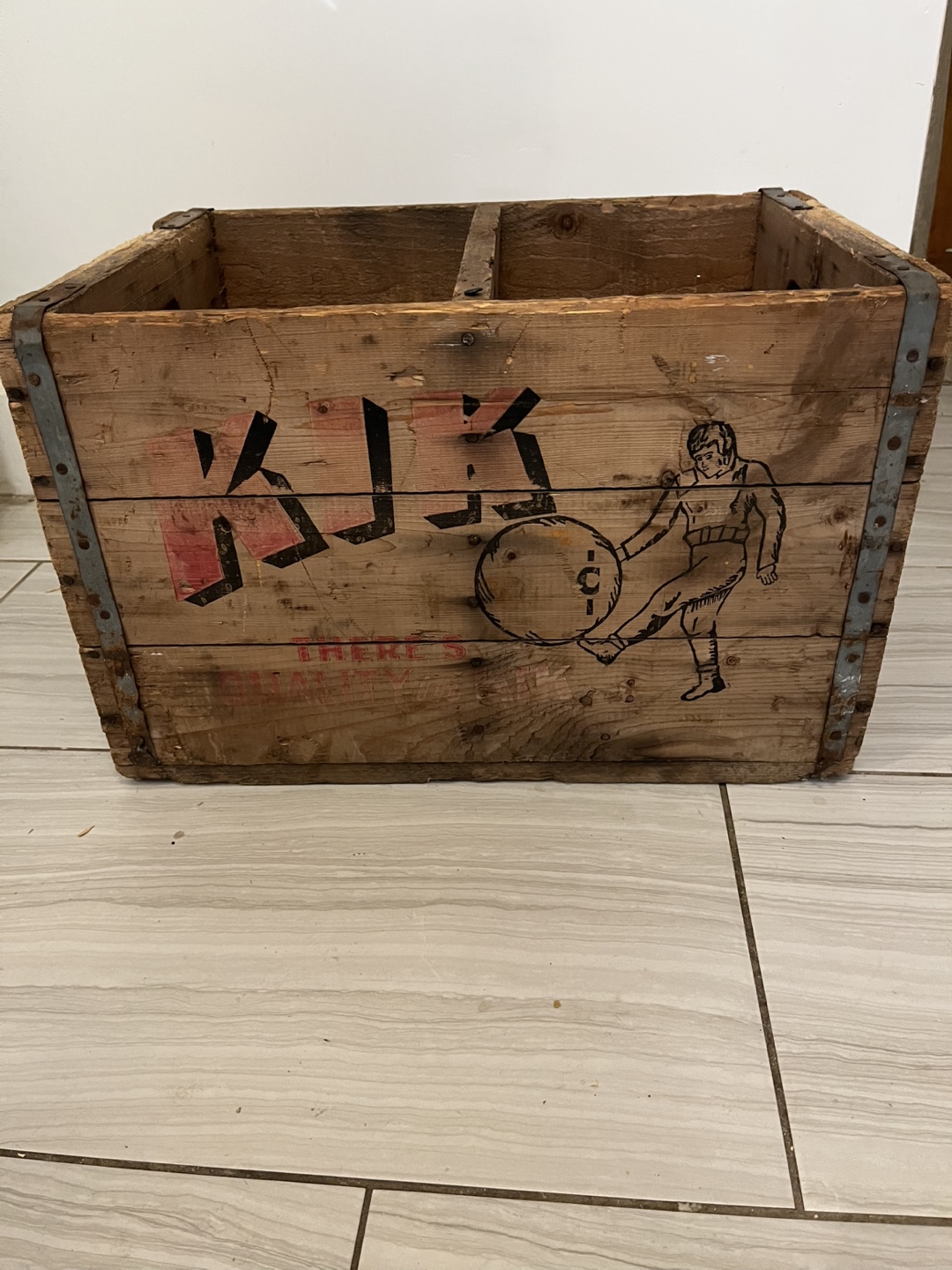 Vintage KIK Wood Soda Crate
