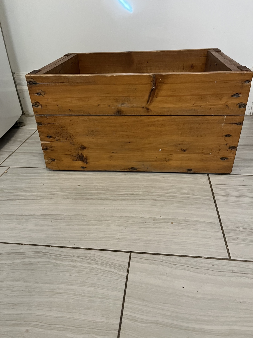 Rustic wooden storage crate