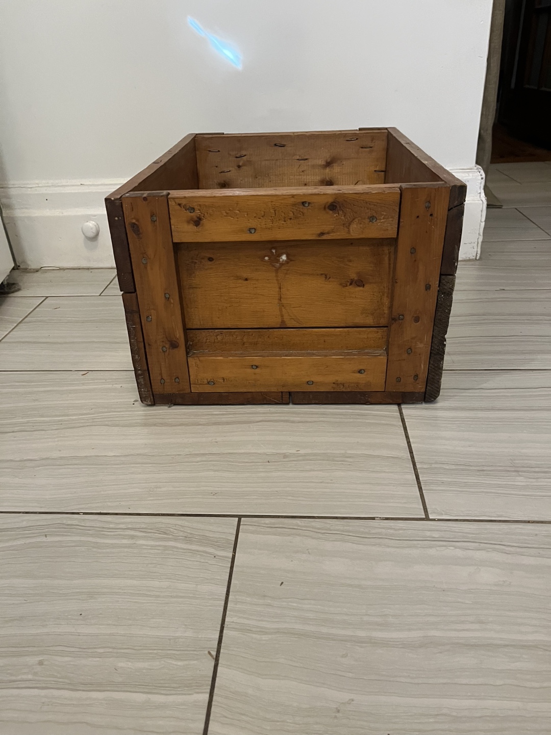 Rustic wooden storage crate - photo 4