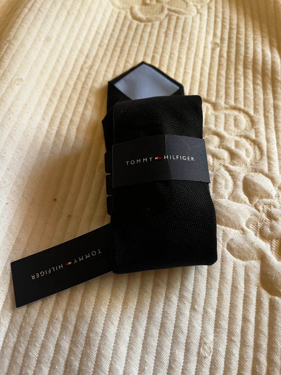 New Tommy Hilfiger Black Necktie