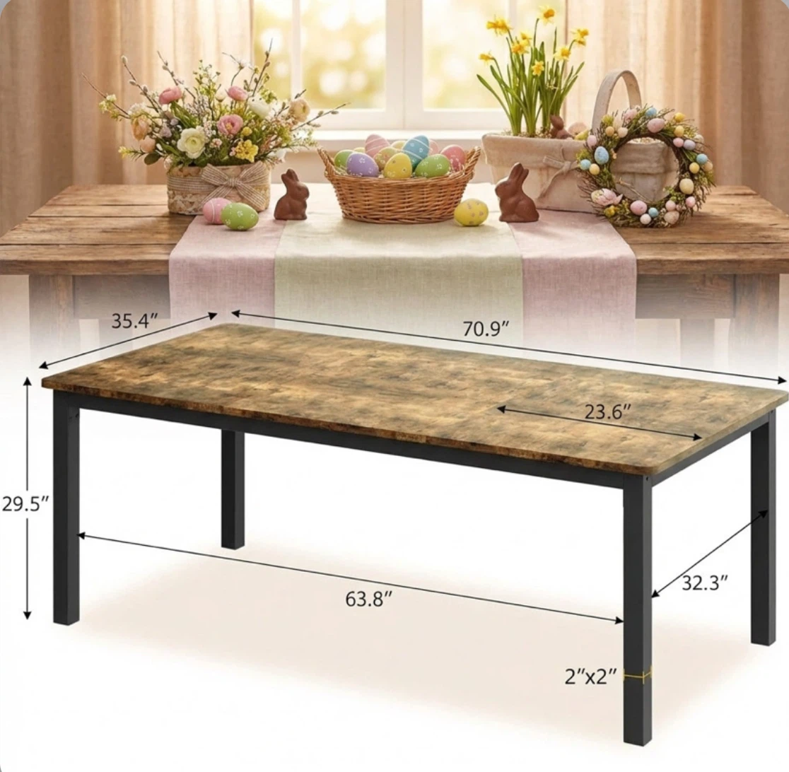 Rustic Industrial Dining Table - photo 2