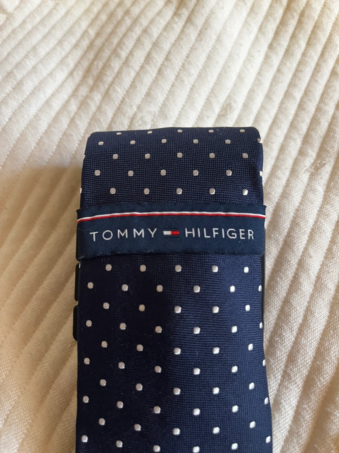 Tommy Hilfiger Navy Polka Dot Necktie