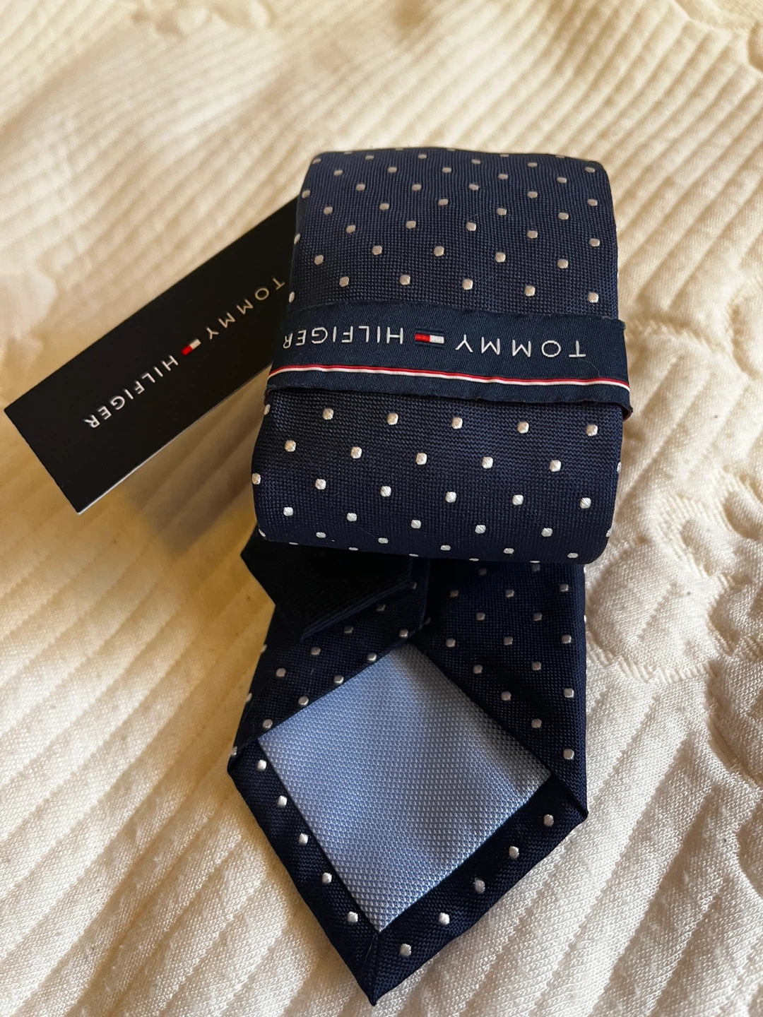 Tommy Hilfiger Navy Polka Dot Necktie - photo 4