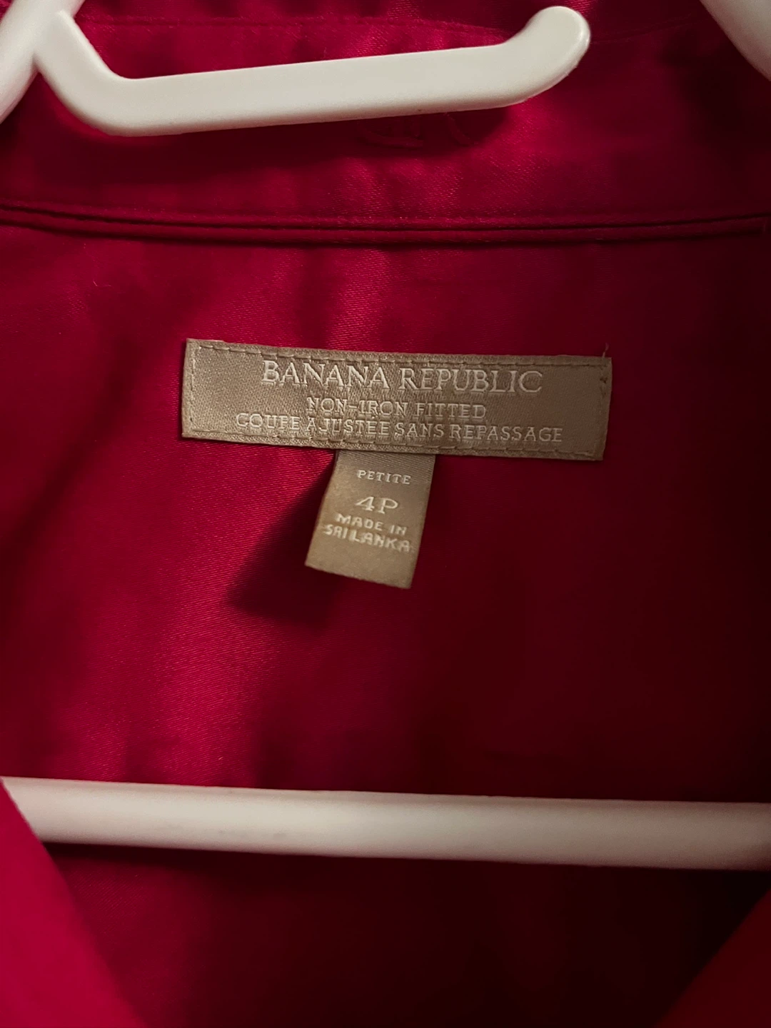 Banana Republic Non-Iron Fitted Shirt - Pink, Size 4P - photo 2