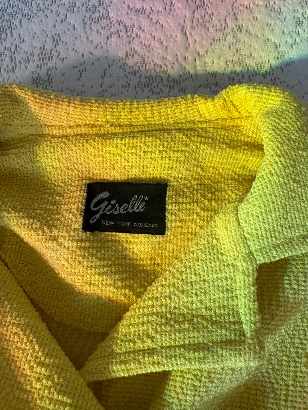 Giselle New York Designed Vintage Yellow Textured Blazer - photo 2