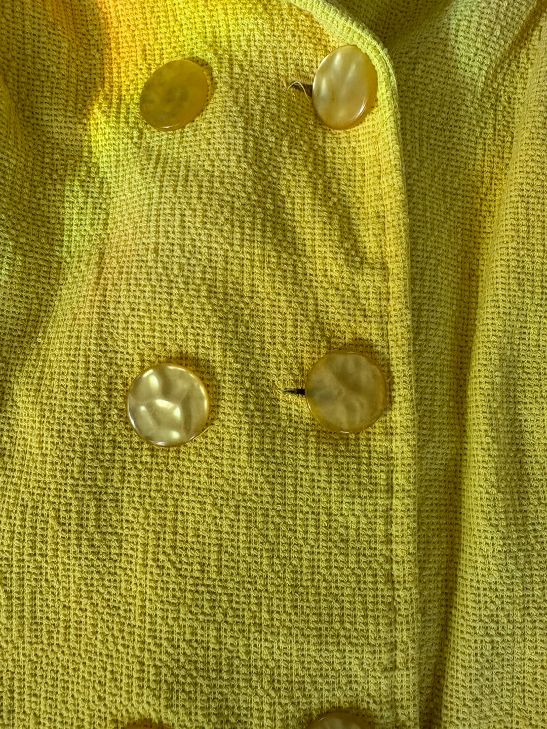 Giselle New York Designed Vintage Yellow Textured Blazer - photo 3