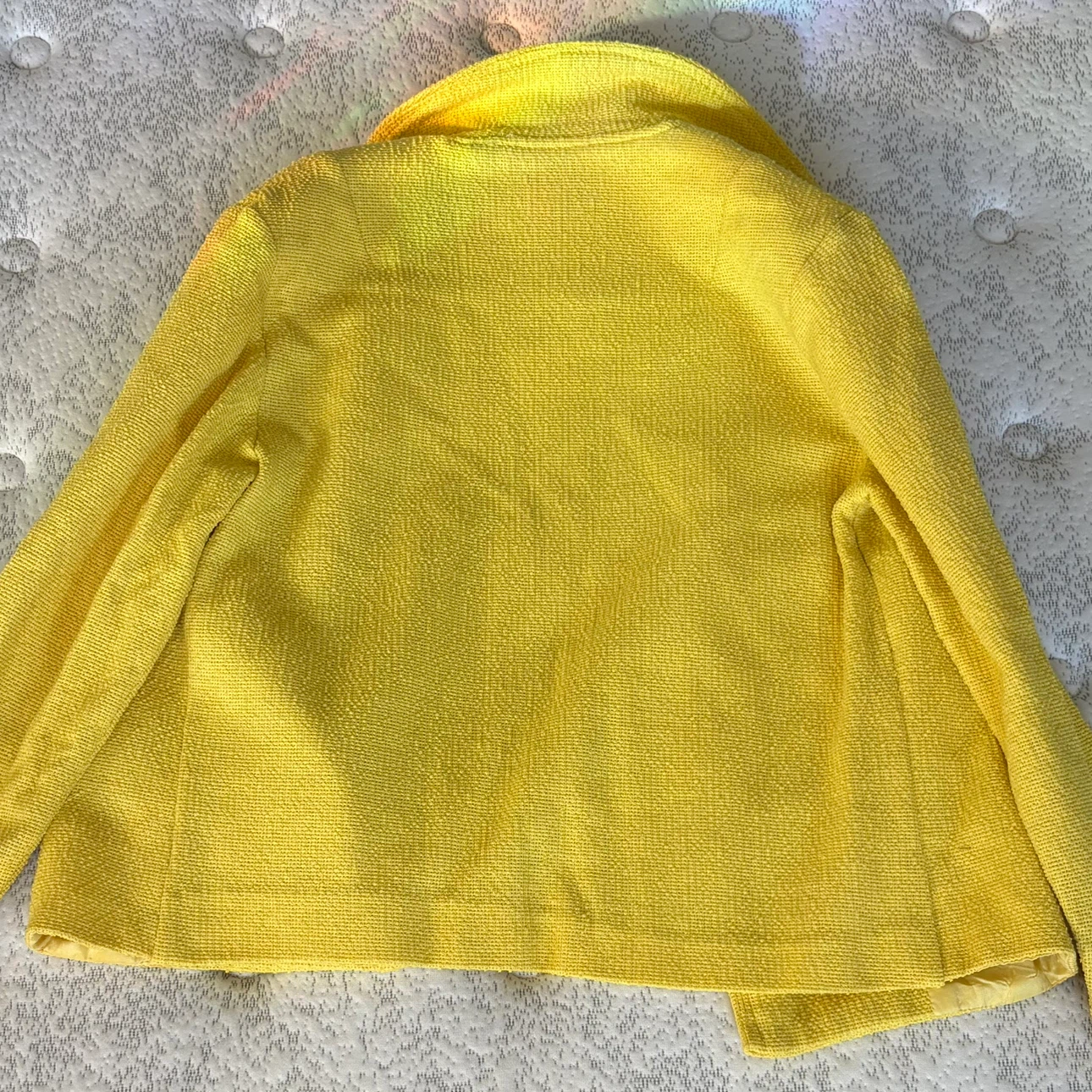 Giselle New York Designed Vintage Yellow Textured Blazer - photo 5