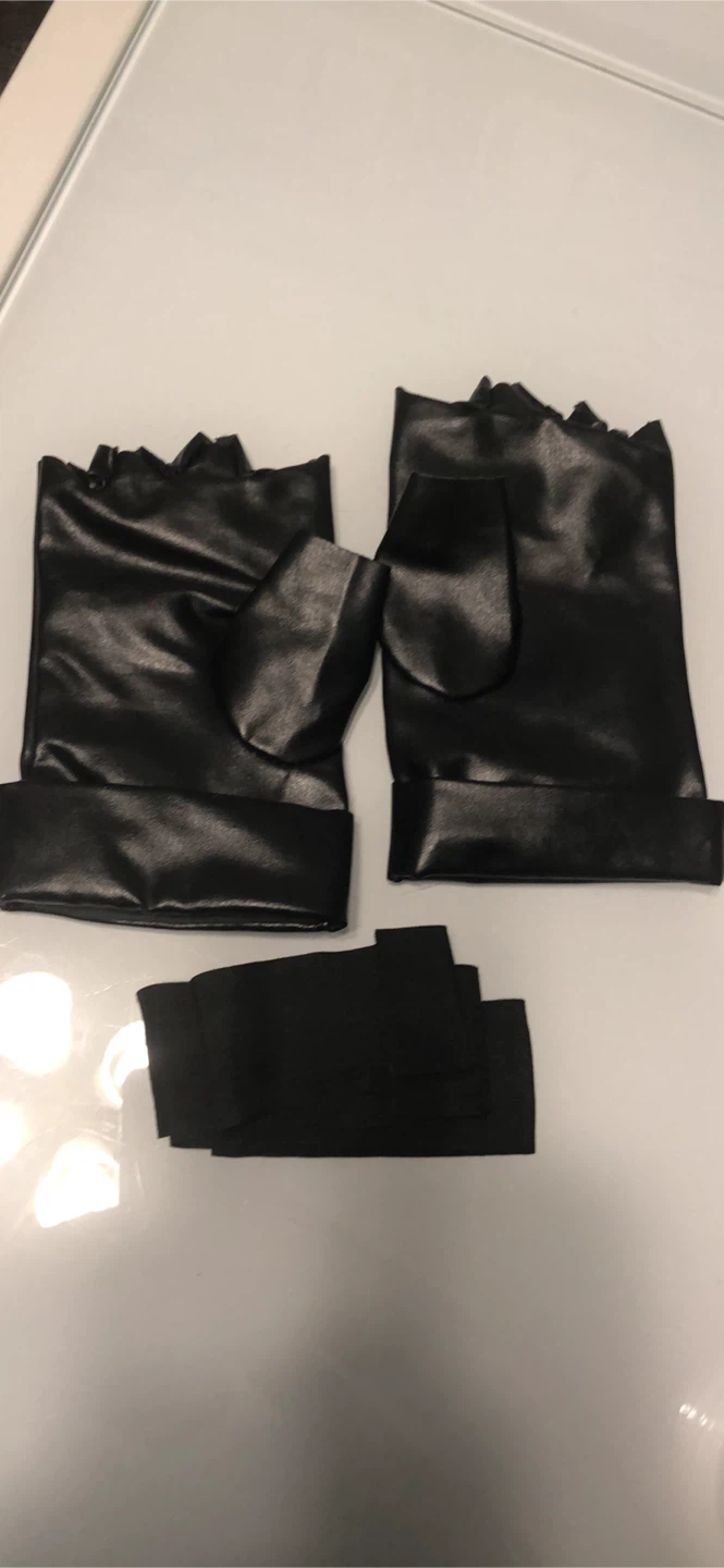 Adult Naruto Anime Cosplay Gloves and Headband Set - photo 4