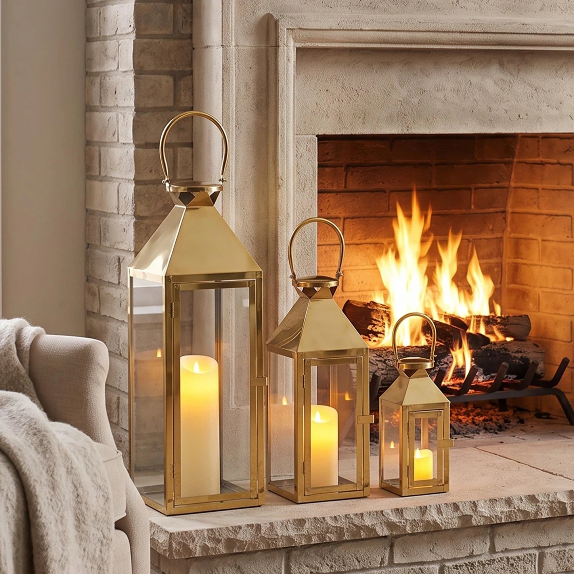 3 elegant Candle Lantern set for Home Garden