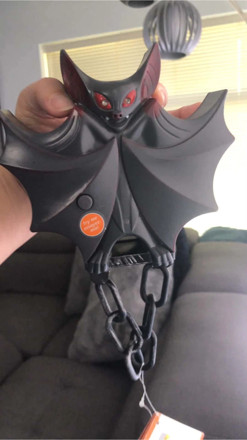 NEW Interactive Halloween Bat Door Knocker