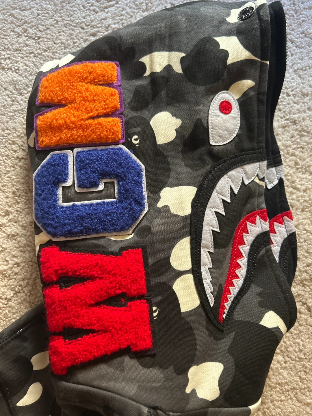 BAPE Shark Full-Zip Hoodie Camo - photo 2