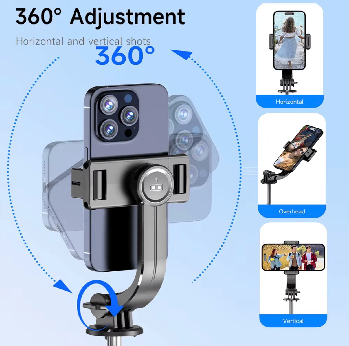5’7” Selfie Stick Tripod with Bluetooth Remote - photo 2