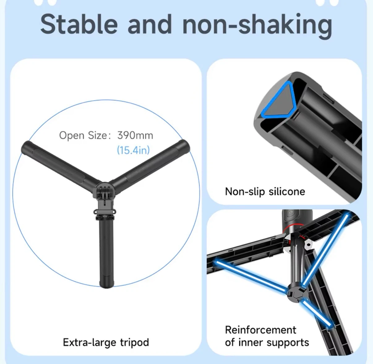 5’7” Selfie Stick Tripod with Bluetooth Remote - photo 4