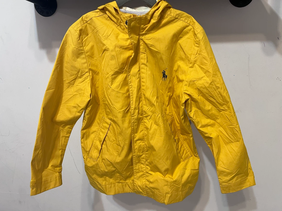 💛 Polo Ralph Lauren Boys Yellow Hooded Jacket – Size 7