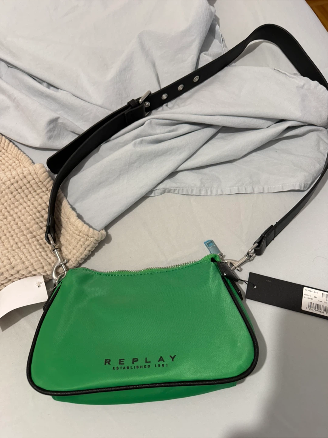 New Replay Green Shoulder Bag