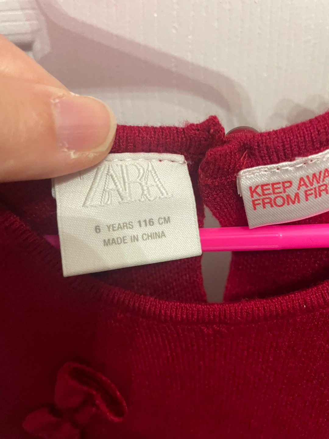 Zara Red Knit Dress - 6 Years - photo 2