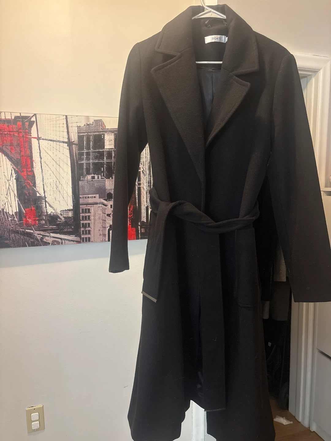 Ricky's Black Tie-Waist Coat