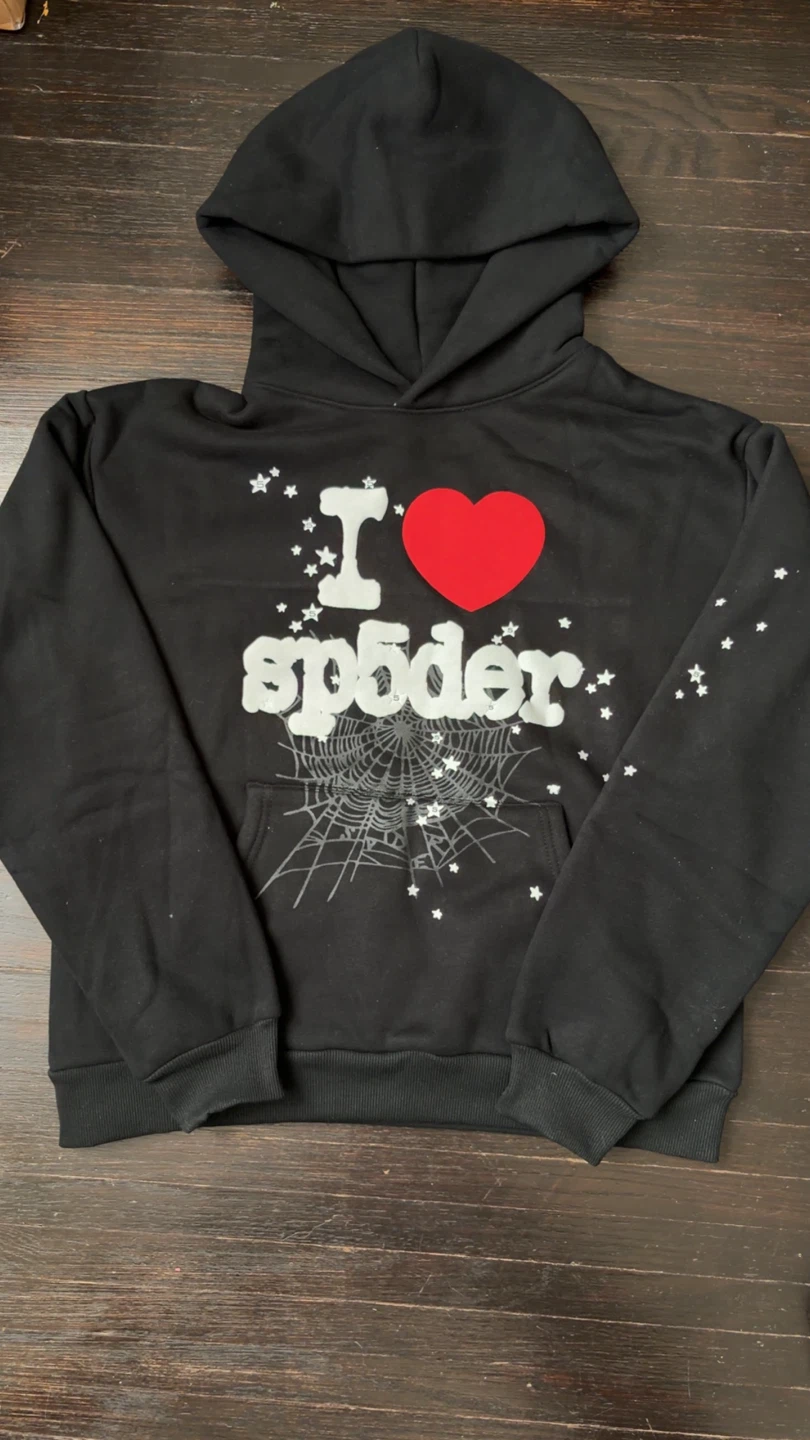 Sp5der I Love Spider Black Hoodie