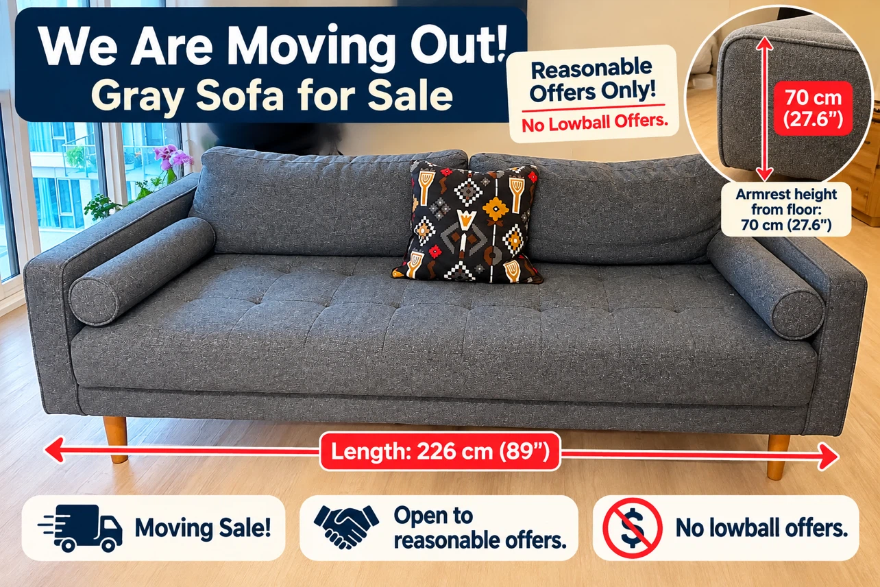 Gray Sofa - photo 2