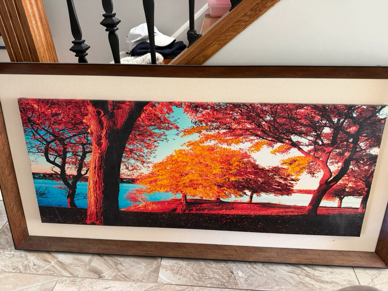 Framed Fall Landscape Canvas Print