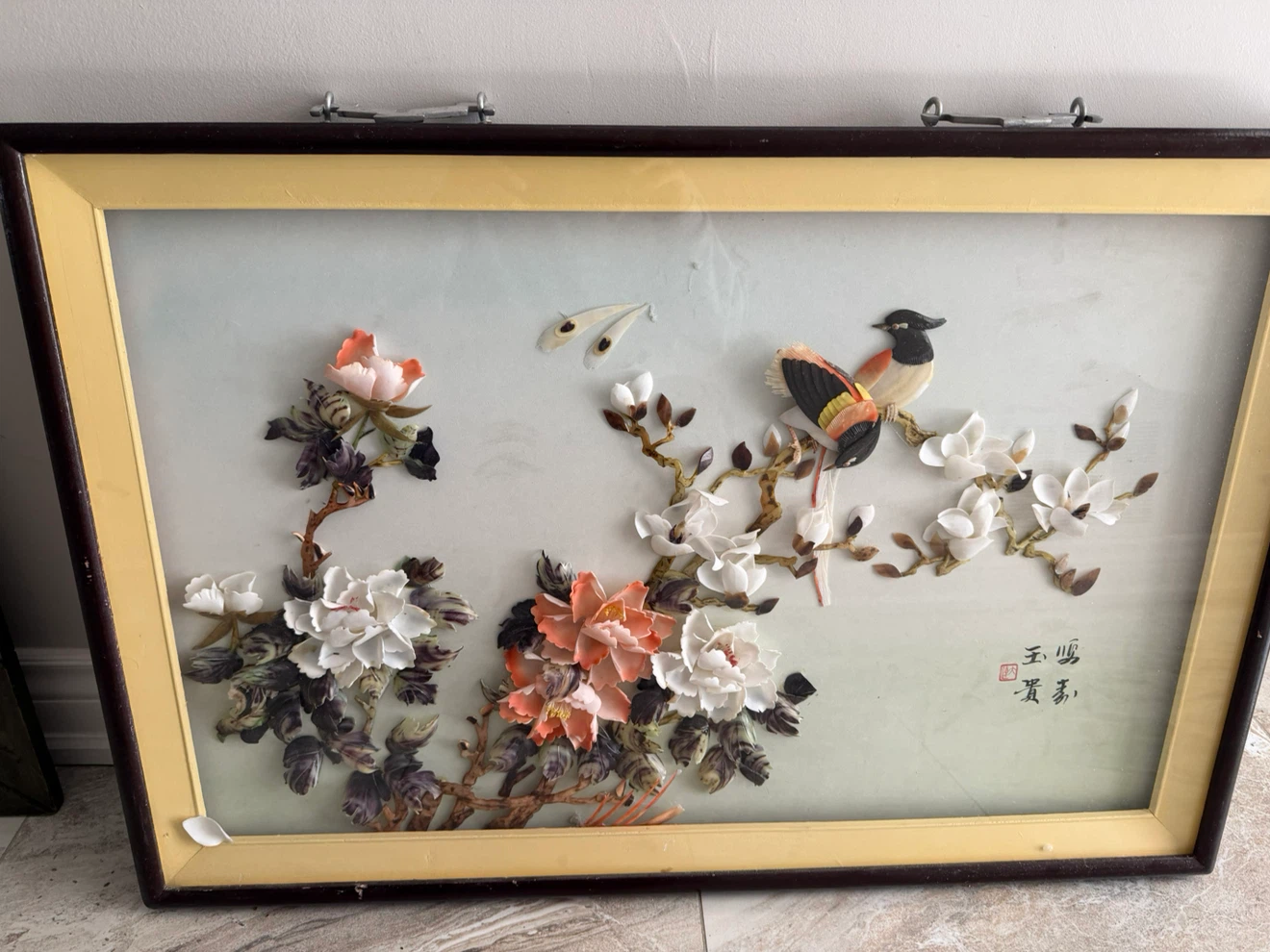 Vintage Shell Art Wall Hanging