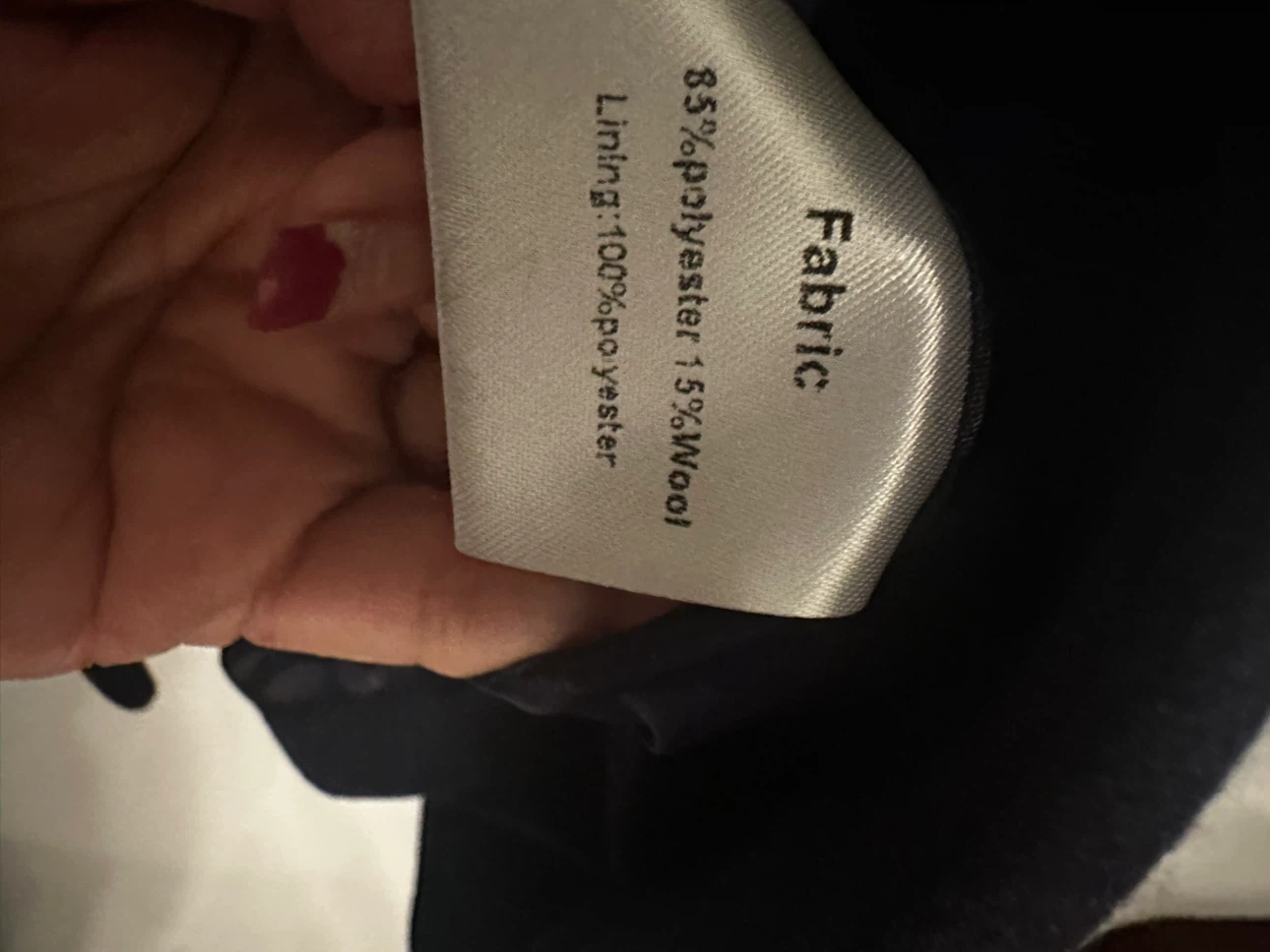 IDEALSANXUN Navy Wool Blend Coat - photo 4