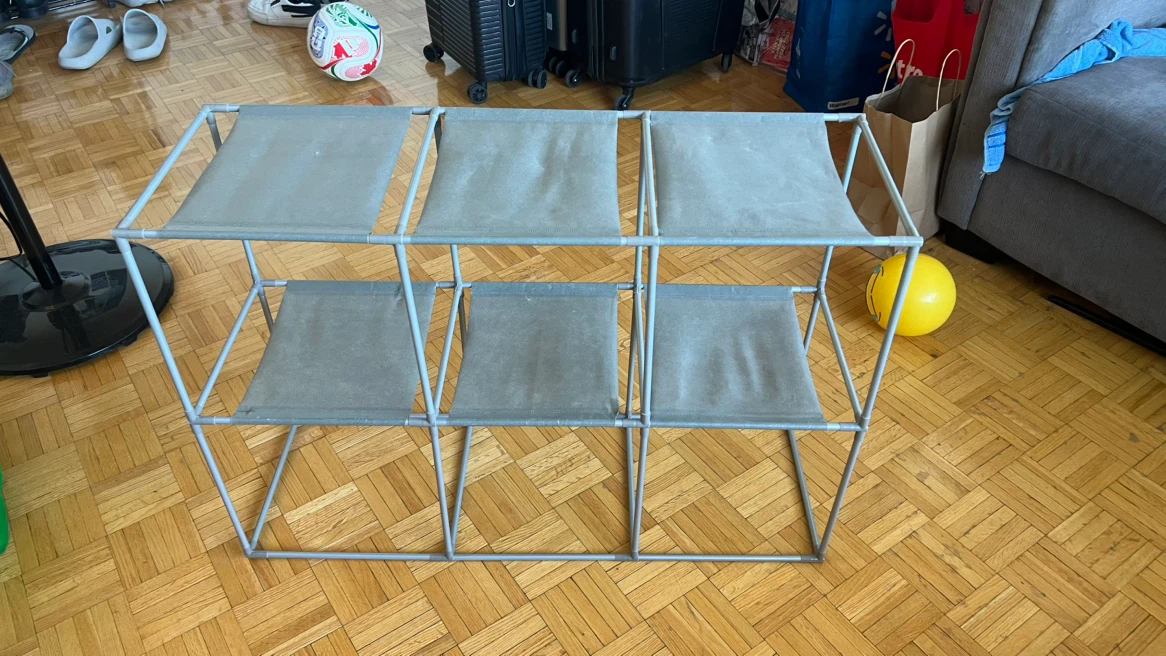 Modular Grey Fabric Storage Shelf - photo 2