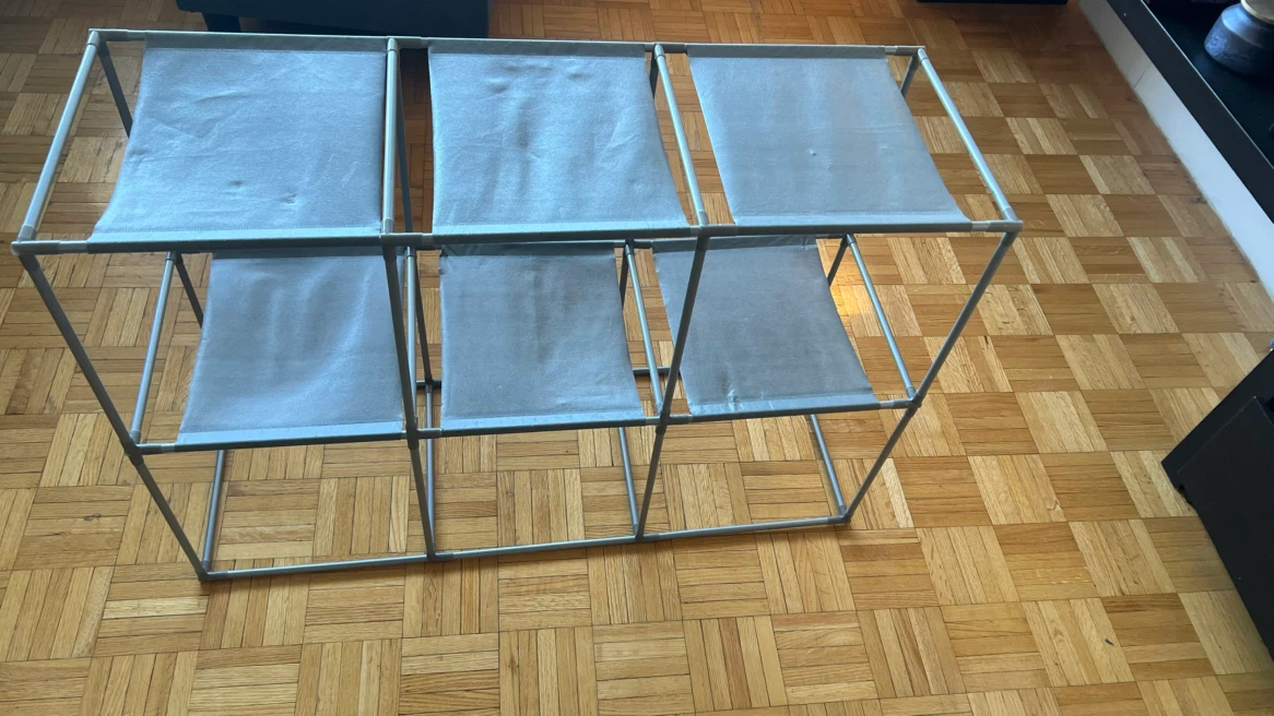 Modular Grey Fabric Storage Shelf - photo 3