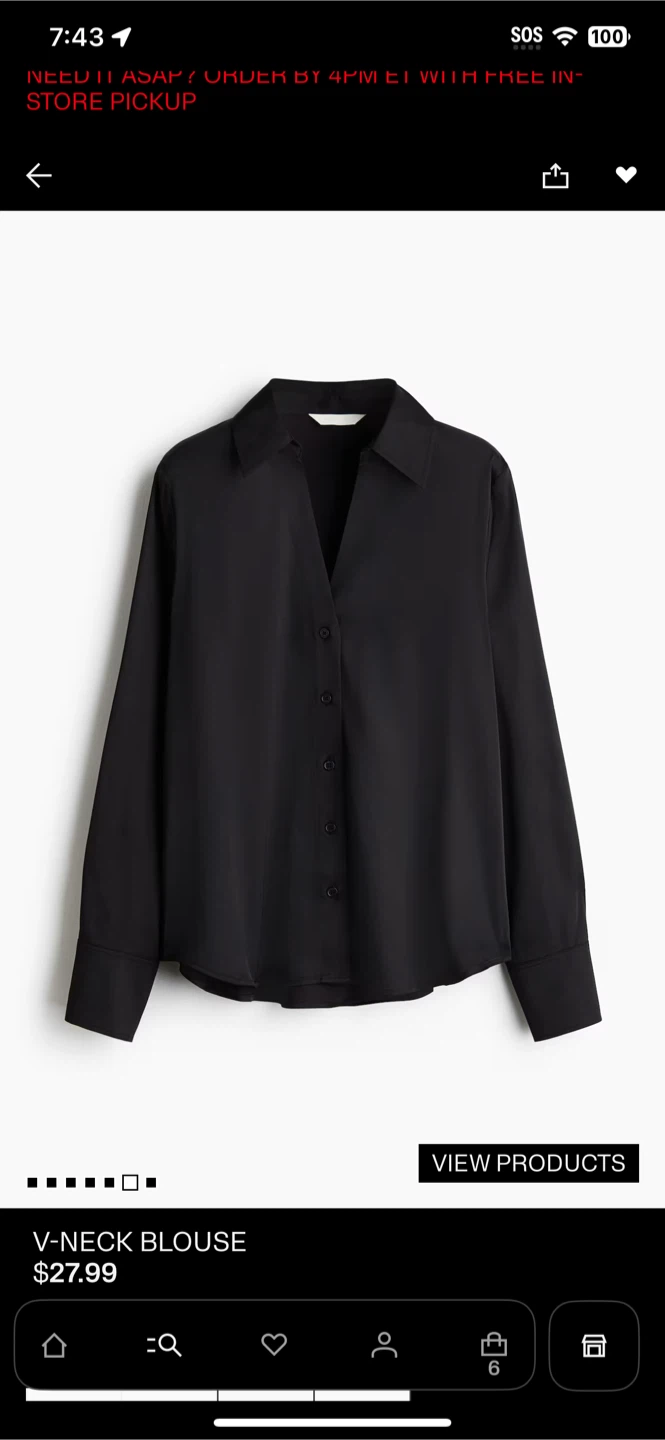 Two H&M V-neck satin blouses - photo 2