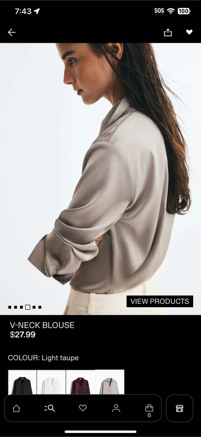 Two H&M V-neck satin blouses - photo 3