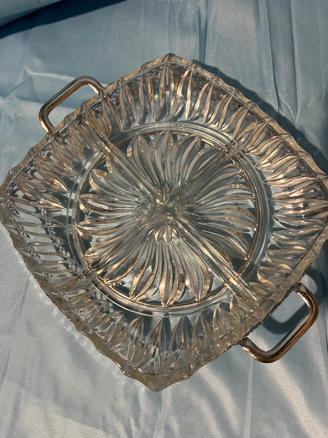 Vintage Divided Glass Serving Tray - photo 2