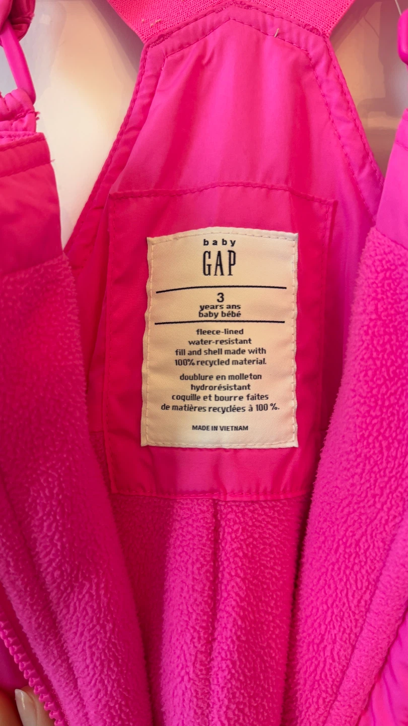 Baby Gap Pink Winter Snow Bibs - photo 2