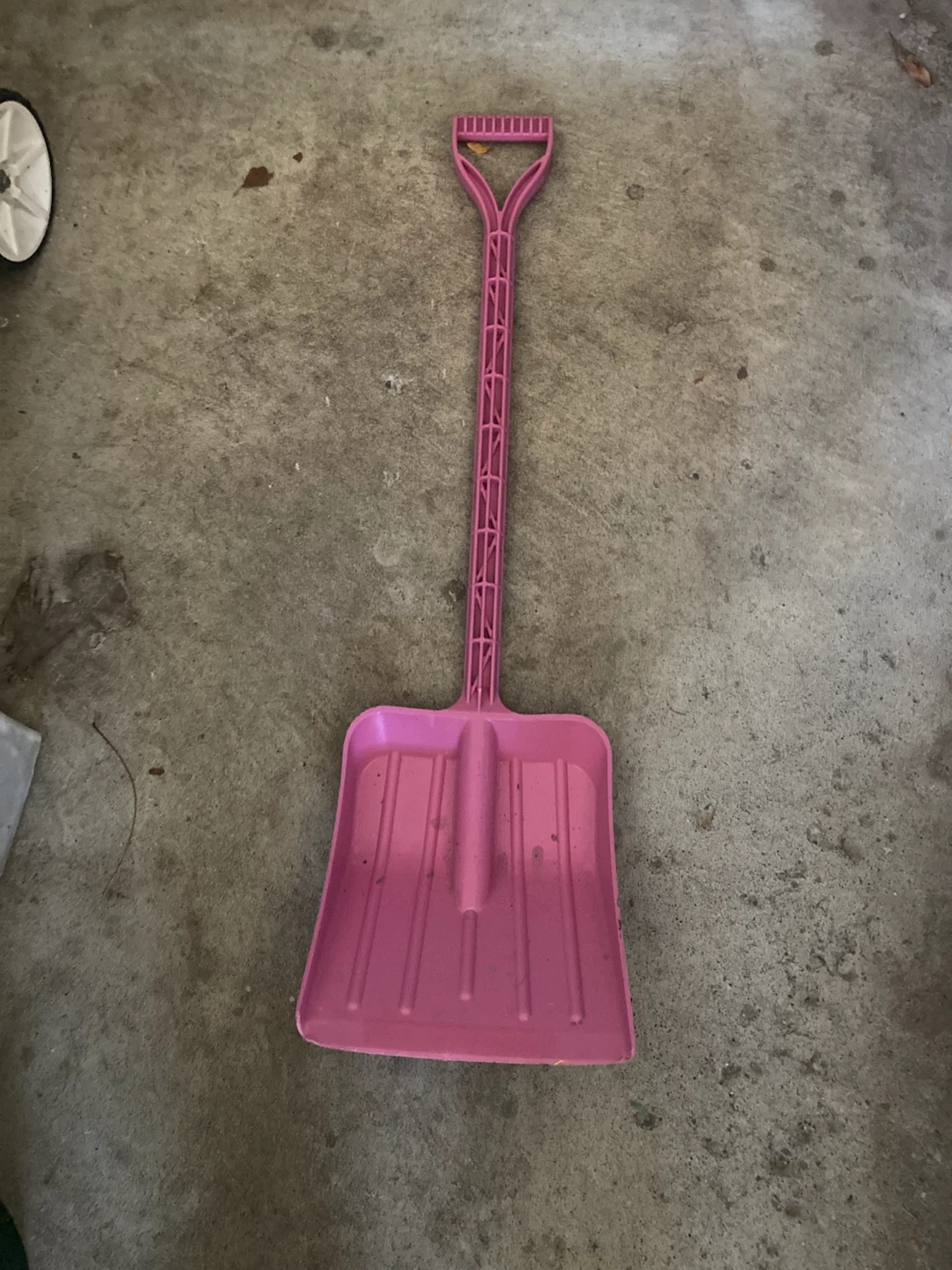 Pink Plastic Snow Shovel